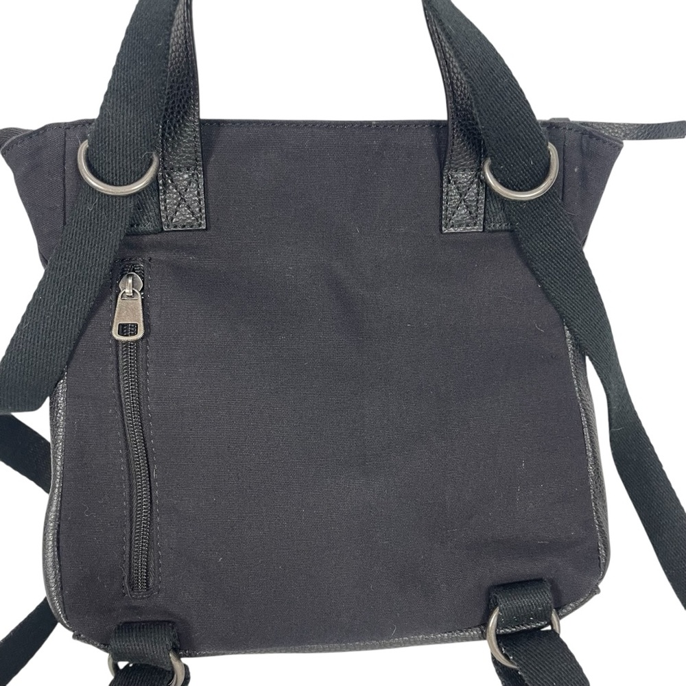The Sak Black Crossbody Backpack Bag Purse Leather Black Convertible Studded - Picture 5 of 13